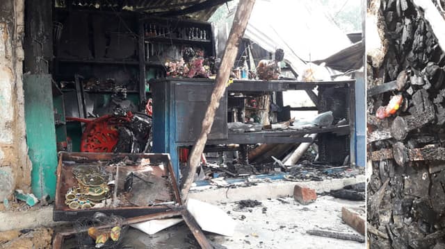 ধামইরহাটে দোকানে আগুন দিল দূর্বৃত্তরা