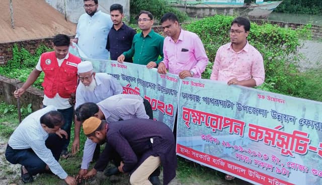 ঢাকাস্থ পাথরঘাটা উন্নয়ন ফোরামের উদ্যোগে তালবীজ রোপণ