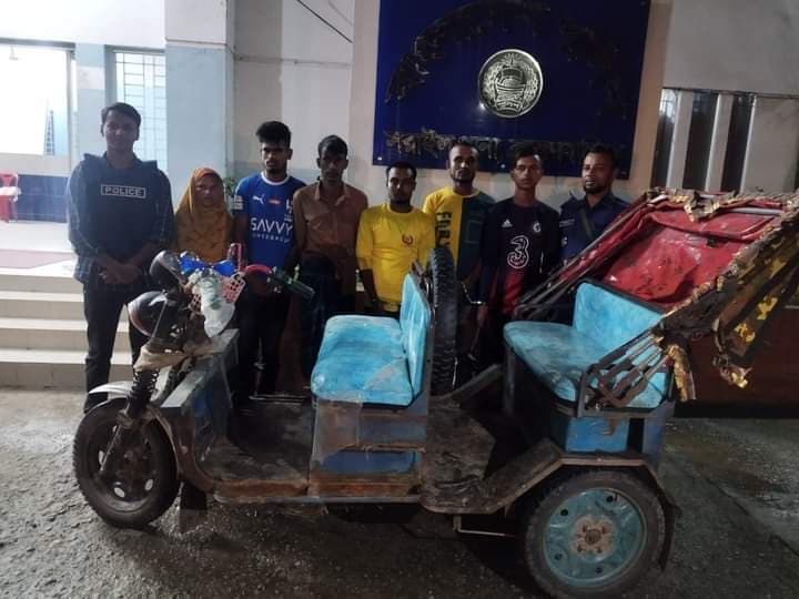 সরাইল থানা পুলিশের অভিযানে অটোরিকশা চোরচক্রের ৬ সদস্য গ্রেফতার