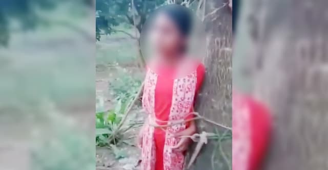 চুরির অপবাদে কিশোরীকে বেঁধে মারধর