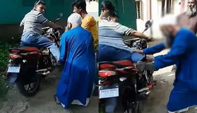 শিক্ষক ছেলে লাথি মারলেন বৃদ্ধ বাবাকে