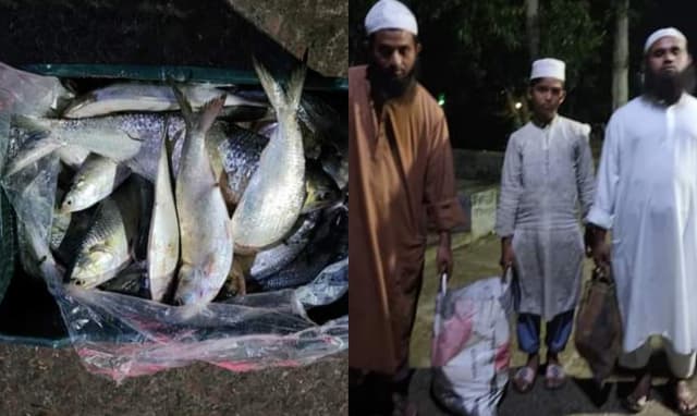 ফাঁদ পেতে ইলিশসহ ক্রেতাকে আটক, অতঃপর জরিমানা