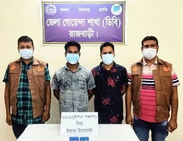 দৌলতদিয়ায় ডিবির অভিযানে ইয়াবা সহ গ্রেপ্তার ২