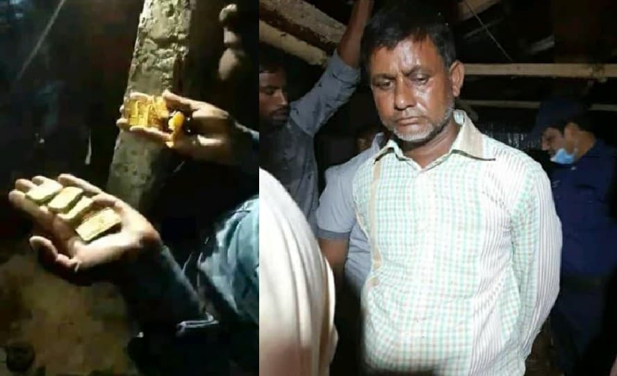 বিরামপুরে ৮ পিচ স্বর্ণের বারসহ একজন আটক