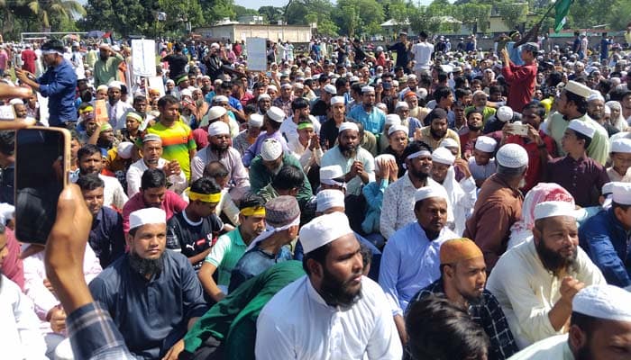 ইসরাইলী আগ্রাসনের বিরুদ্ধে ঠাকুরগাঁওয়ে বিক্ষোভ