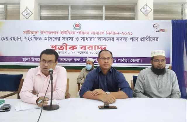 মাটিরাঙ্গা ও গুইমারা ইউনিয়নে প্রতিক বরাদ্ধ