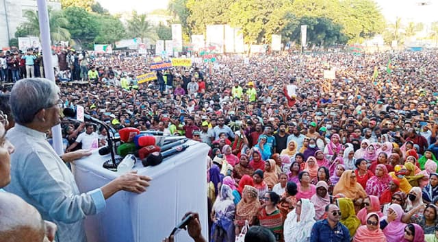 হাসিনার অধীনে নির্বাচন হবে না: রংপুরে ফখরুল