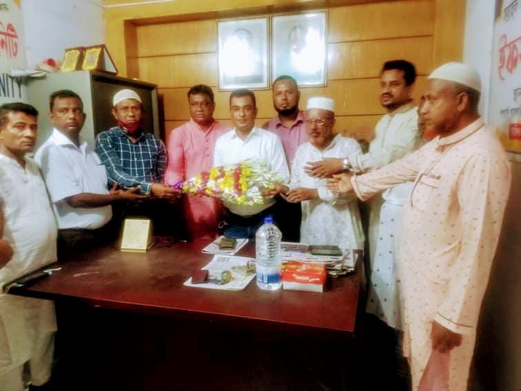 সরাইলে সংবর্ধিত হলেন সাংবাদিক এমডি জালাল