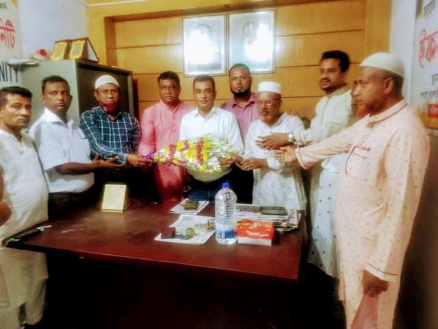 সরাইলে সংবর্ধিত হলেন সাংবাদিক এমডি জালাল