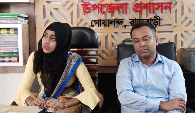 গোয়ালন্দে একঘন্টার ইউএনও স্কুলছাত্রী ফারজানা
