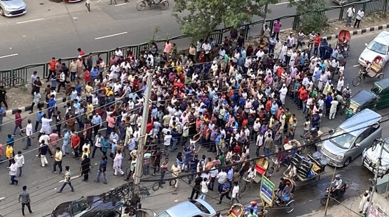 রাজধানীতে ঝটিকা মিছিল করল বিএনপি