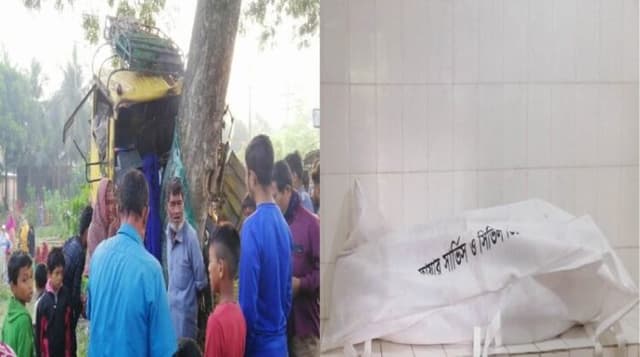 গাছের সাথে গরু বোঝাই ট্রাকের ধাক্কায় নিহত ২