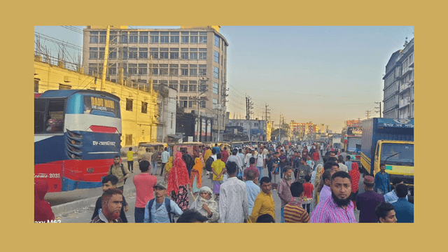 গাজীপুরে শ্রমিকদের অবরোধ, ২০ কিলোমিটার এলাকায় যানজট