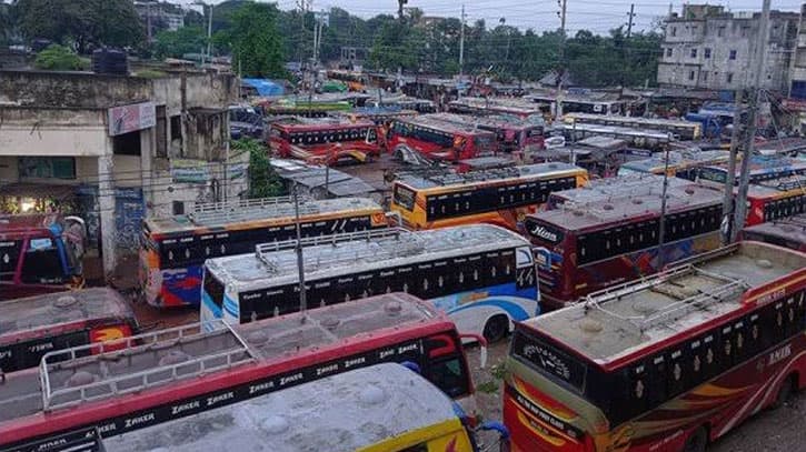 ফরিদপুরে ৩৮ ঘণ্টার পরিবহন ধর্মঘট শুরু