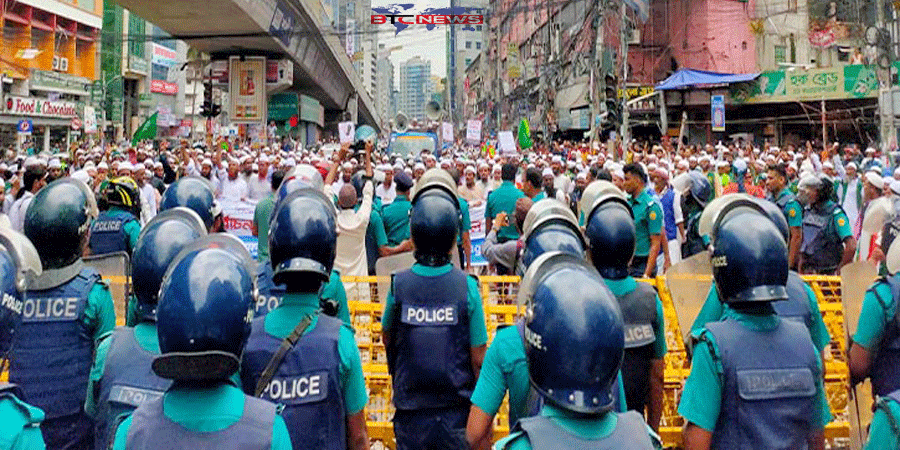 ইসলামী আন্দোলনের গণমিছিলকে কেন্দ্র করে সতর্ক পুলিশ