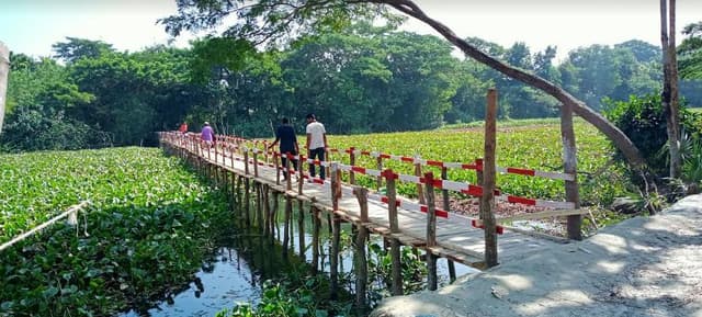 রাঙ্গাবালীতে ২৮০ ফুট দৈর্ঘ্যরে কাঠের সেতু নির্মাণ
