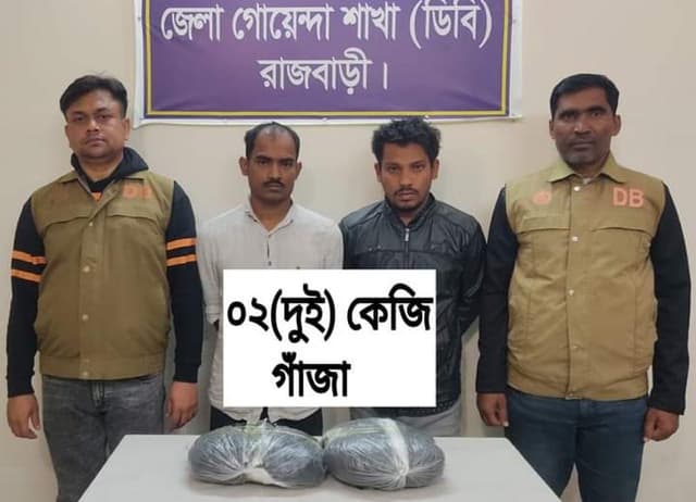 খানখানাপুরে ডিবির অভিযানে গাঁজাসহ আটক ২