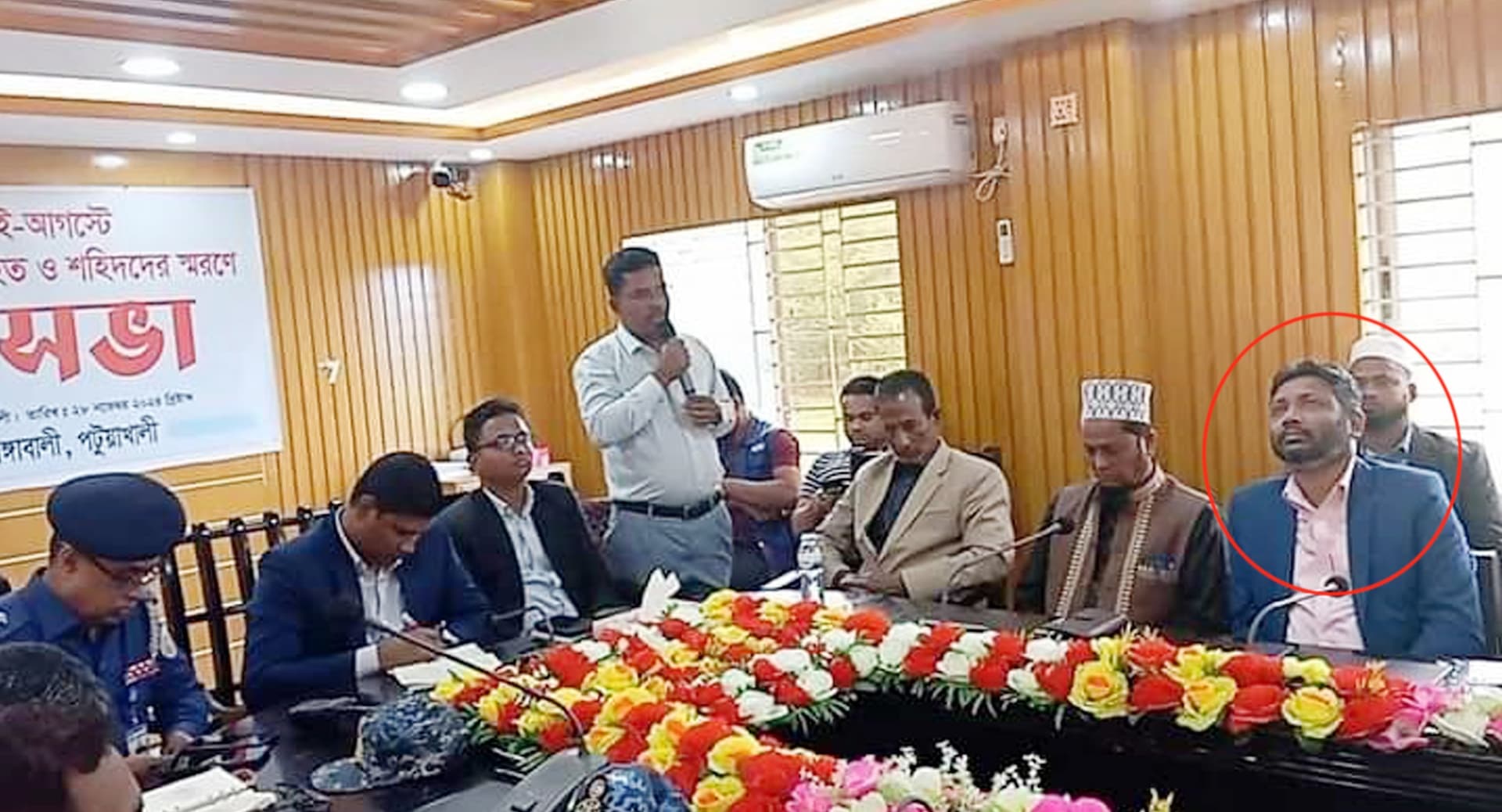 রাঙ্গাবালীতে শহীদ স্মরণ সভায় বিতর্ক আওয়ামী লীগ নেতার উপস্থিতি নিয়ে ক্ষোভ