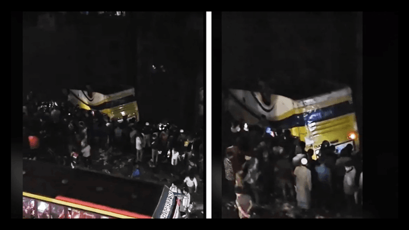 রাজধানী বনশ্রীতে আলিফ পরিবহনের বাস উল্টে খালে, আহত তিন