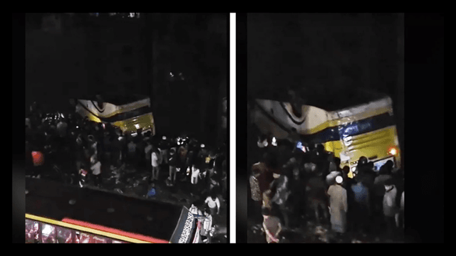 রাজধানী বনশ্রীতে আলিফ পরিবহনের বাস উল্টে খালে, আহত তিন