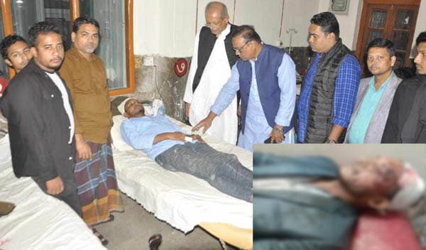 বরিশালে পঙ্কজ অনুসারীদের হামলায় নৌকার সমর্থক কৃষক লীগ নেতা রক্তাক্ত