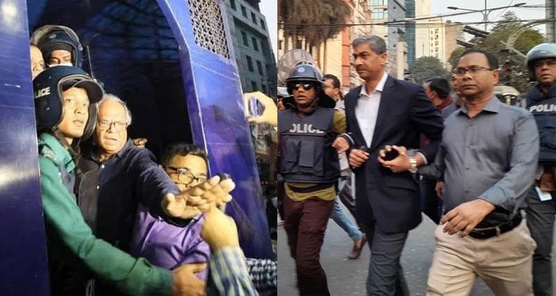 বিএনপি নেতা রিজভী, এ্যানি ও শিমুল বিশ্বাস আটক