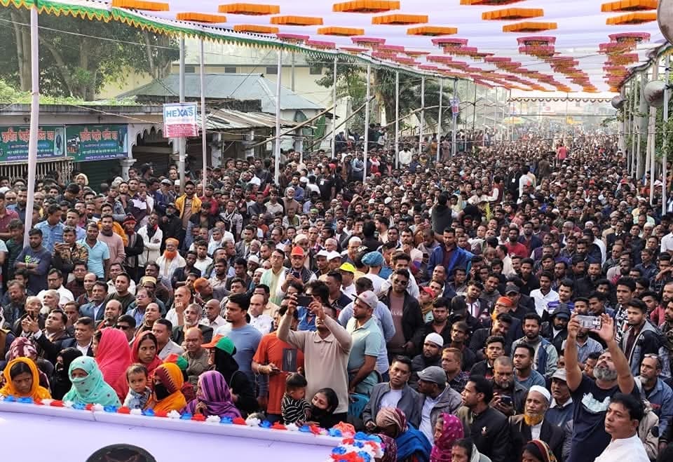 কমলগঞ্জে বিএনপির কর্মী সভায় নেতাকর্মীদের উপচে পড়া ভিড়