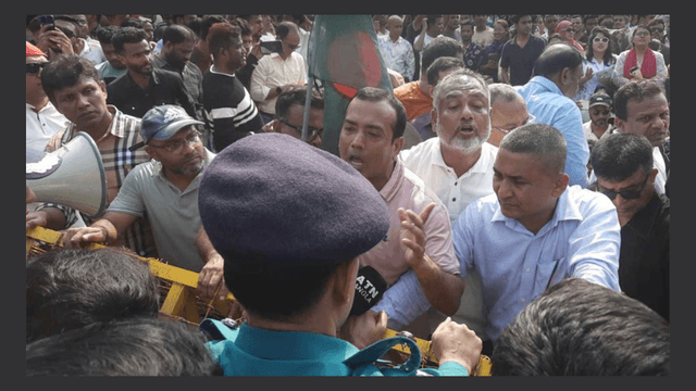 ভারতীয় হাইকমিশন অভিমুখে বিএনপির পদযাত্রা আটকে দিলো পুলিশ