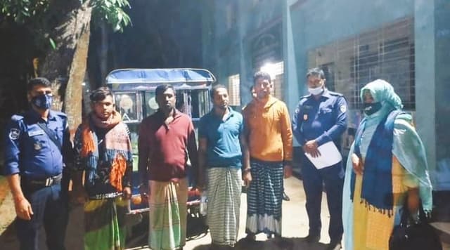 আজমিরীগঞ্জে কালনী নদীর তলদেশ থেকে বালু উত্তোলনের দায়ে ৪ ব্যাক্তির কারাদন্ড