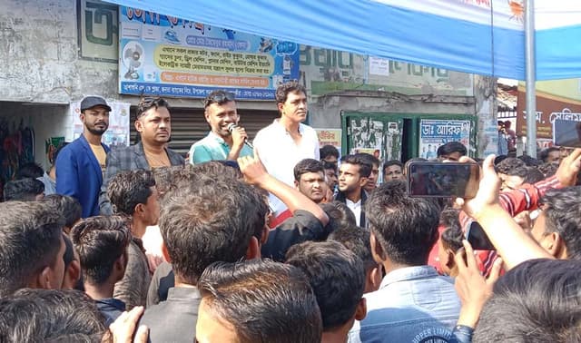 আশাশুনিতে ছাত্রলীগের কমিটি দেওয়ায় আনন্দ মিছিল