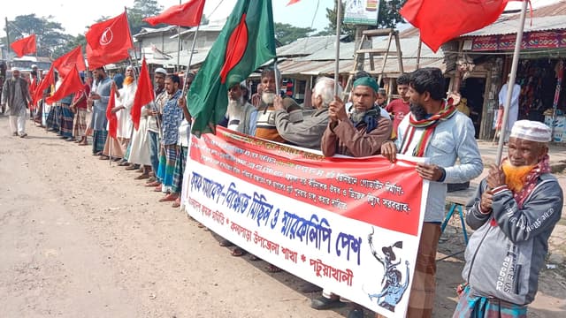 কলাপাড়ায় কৃষক বিক্ষোভ ও সমাবেশ অনুষ্ঠিত