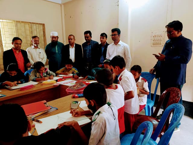 সরাইলে মহান বিজয় দিবস উপলক্ষ্যে শিক্ষার্থীদের চিত্রাংকন প্রতিযোগিতা