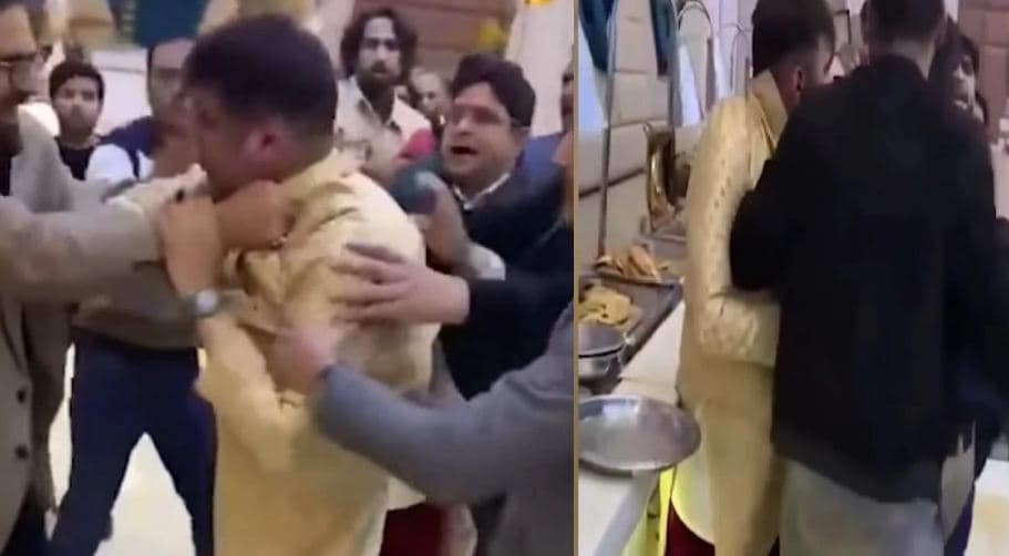 বিয়ের আসরে বরকে গণধোলাই