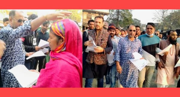 দেবীদ্বারে বিএনপির লিফলেট বিতরণ