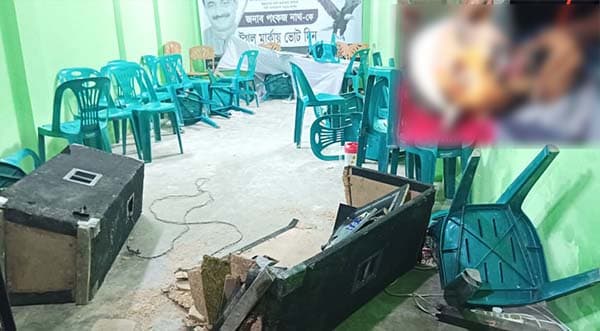 বরিশাল-৪: স্বতন্ত্র প্রার্থী পঙ্কজের নির্বাচনী অফিসে ভাঙচুর, কর্মীকে কুপিয়ে জখম