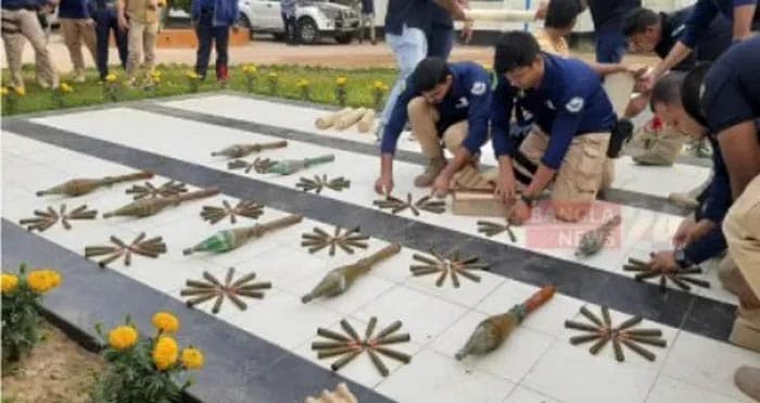 হবিগঞ্জে ১৫টি মর্টার সেল ও বিপুল গুলি উদ্ধার