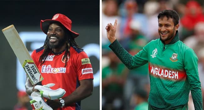 সাকিবের দলে ক্রিস গেইল