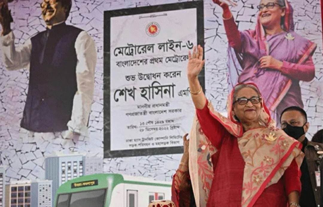 স্মার্ট বাংলাদেশের নতুন সংযোজন মেট্রোরেল : প্রধানমন্ত্রী
