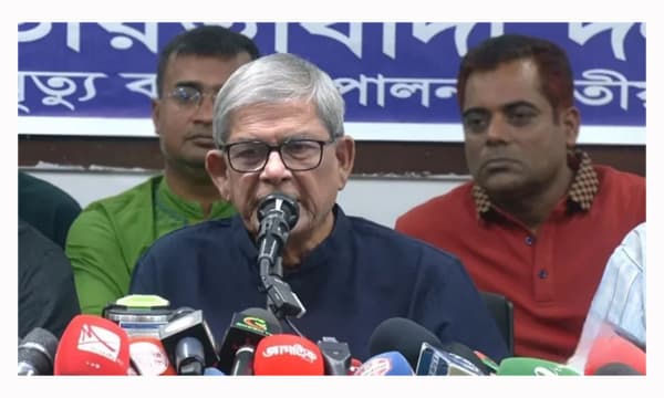 দেশে আতঙ্কের দায় 'পরিকল্পিত গোষ্ঠীর'—অভিযোগ মির্জা ফখরুলের
