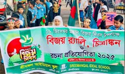 নানা আয়োজনে শ্রীমঙ্গল আইডিয়াল স্কুলে বিজয় দিবস উদযাপন