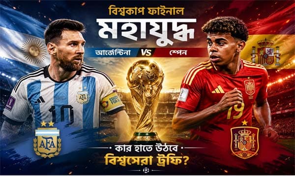 মেসির অভিজ্ঞতা নাকি স্পেনের আধুনিক ফুটবল—কার হাতে উঠবে সোনালি ট্রফি?