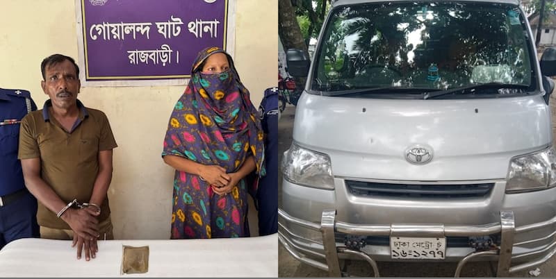 গোয়ালন্দে হেরোইনসহ চিহ্নিত স্বামী-স্ত্রী গ্রেফতার