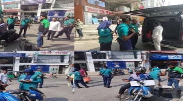 বরিশালে সতর্ক পুলিশ, সাজোয়া গাড়ি-মটরসাইকেল নিয়ে মহড়া