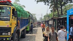 ঘাট স্বল্পতায় দৌলতদিয়া ঘাটে যানবাহনের দীর্ঘ সারি, জনমনে ভীতি ক্ষোভ