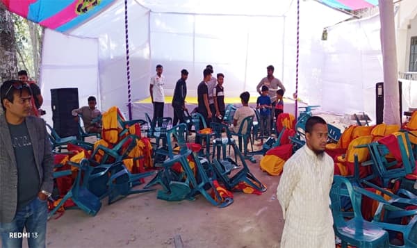 বরিশালে সেতু উদ্বোধনী অনুষ্ঠান পণ্ড, উত্তেজিত জনতার হামলা