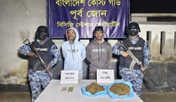 সেন্টমার্টিনে ২ কেজি গাঁজাসহ আটক ২