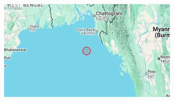 এবার টেকনাফের কাছে বঙ্গোপসাগরে ভূমিকম্প, অল্প ঝাঁকুনি অনুভূত
