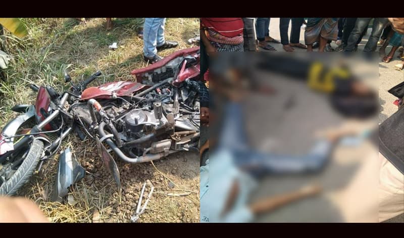 দ্রুত গতির ট্রাক চাপায় চেয়ারম্যানের পুত্রসহ নিহত ২