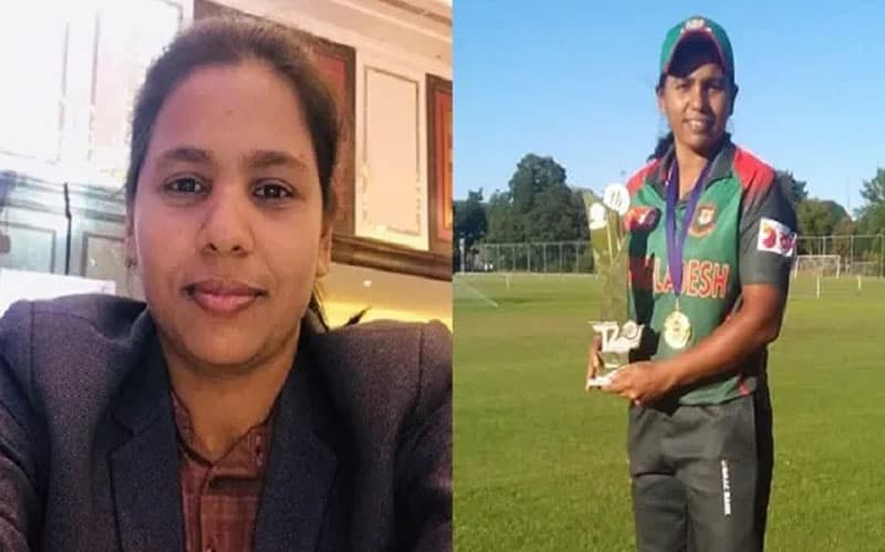 ম্যাচসেরার পুরস্কার নিতে এসে মাটিতে লুটিয়ে পড়েন শামীমা