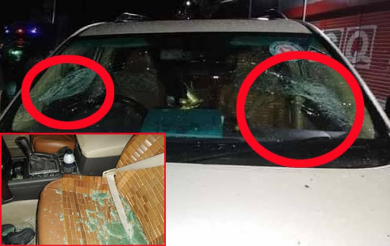 পূজামন্ডপ থেকে ফেরার পথে চেয়ারম্যানের গাড়ি বহরে হামলা, গুলিবর্ষন ॥ আহত ৫